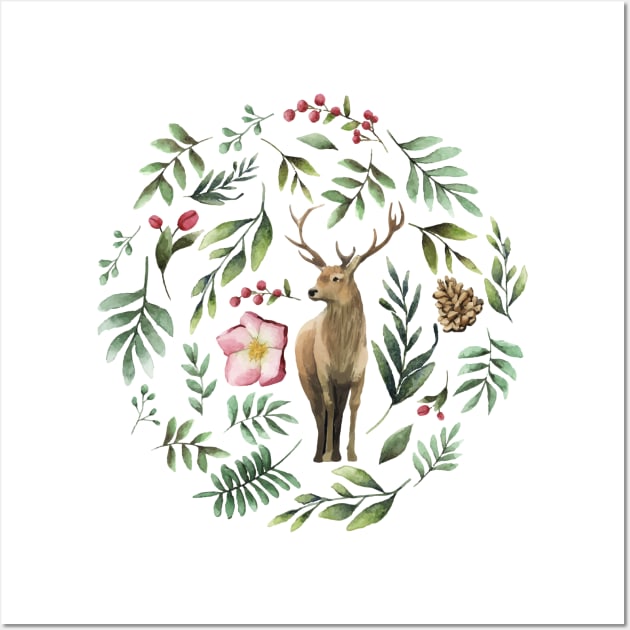 Christmas Deer Wall Art by sophisticker